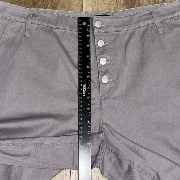 J. CREW Grey Button-Fly Wide Leg Crop Twill Pants Size 16 - Picture 10 of 13